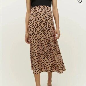 Reformation Bea skirt in Bobcat, Size 2